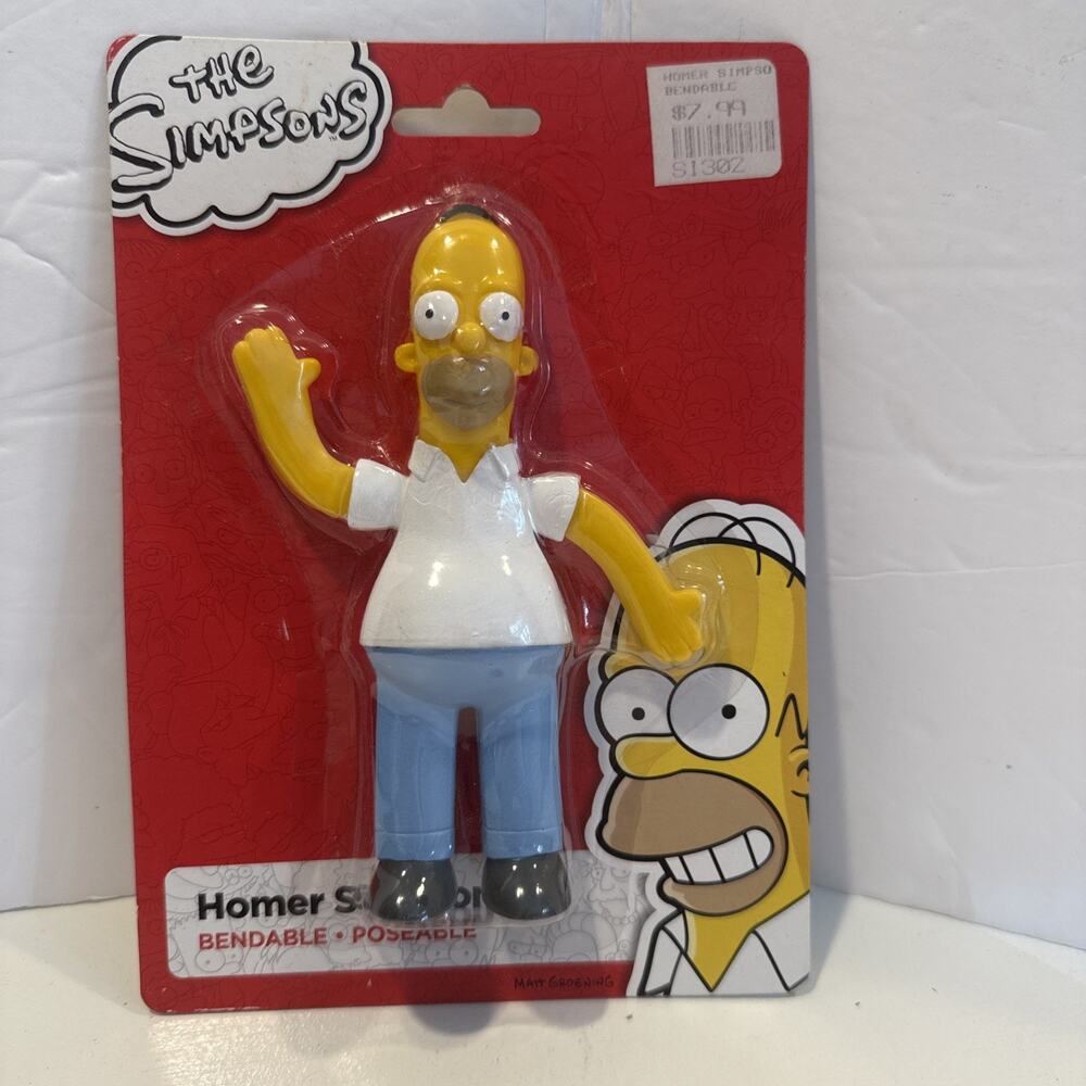 Homer Simpson 5.75" Bendable Figure Bend-Ems Sunny Days, The Simpsons